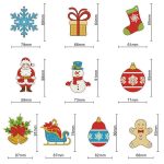 Karácsonyi minták Karácsonyfa Díszek gyémántszemes kirakó