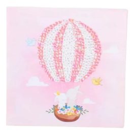   Csillogó hőlégballon gombostűző szett flitterekkel (25x25 cm)