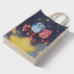 Táska baglyokkal gyémántszemes kirakóval kreatív termék