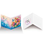 Virágos képeslapok gyémántszemes kirakó csomag 6 db képeslappal