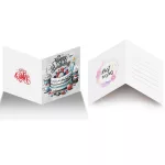 Szülinapi tortás képeslapok gyémántszemes kirakó csomag 6 db képeslappal