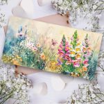 Vadvirágos  képeslapok gyémántszemes kirakó csomag 6 db képeslappal