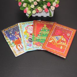 Karácsonyi képeslapok gyémántszemes kirakó 4 db-os