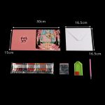 Virágos képeslapcsomag gyémántszemes kirakó szett 12 db képeslappal