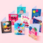 Szülinapos party képeslapok gyémántszemes kirakó csomag 8 db képeslappal