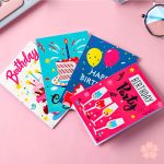 Szülinapos party képeslapok gyémántszemes kirakó csomag 8 db képeslappal