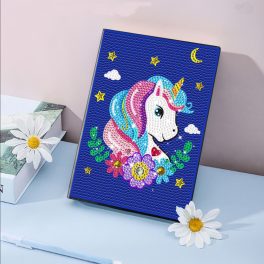 Unikornis mintás jegyzetfüzet gyémántszemes kirakó