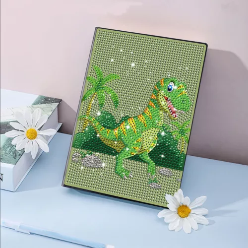 Dínó mintás jegyzetfüzet gyémántszemes kirakó