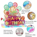Happy Birthday tábla gyémántszemes kirakó