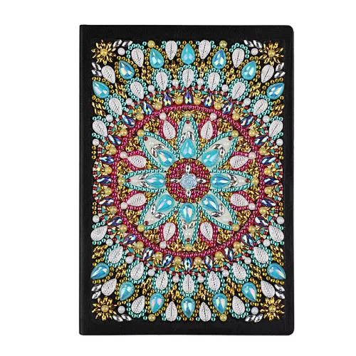 Ékes kék mandala mintás jegyzetfüzet gyémántszemes kirakó