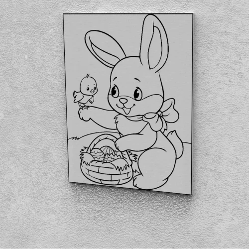 Kreatív festés maradék festékek felhasználásához nyuszi 2