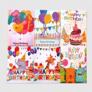 Happy Birthday Gyémántszemes kirakó képeslap Happy Birthday Gyémántszemes kirakó képeslap