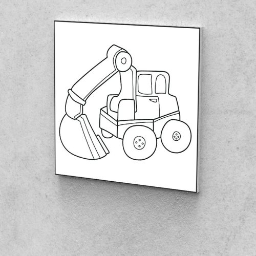 Fejlesztő Festővászon Picasso Palántáknak 3 éves korosztálynak markológép 30x30 cm