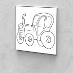 Fejlesztő Festővászon Picasso Palántáknak 3 éves korosztálynak traktor 30x30 cm