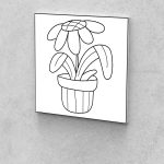 Fejlesztő Festővászon Picasso Palántáknak 3 éves korosztálynak virág 30x30 cm