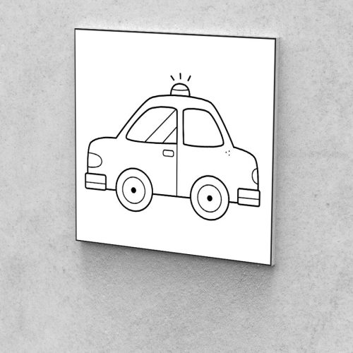 Fejlesztő Festővászon Picasso Palántáknak 3 éves korosztálynak rendőr autó 30x30 cm