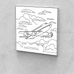 Fejlesztő Festővászon Picasso Palántáknak 3 -6 éves korosztálynak repülő felhőkkel 40x40 cm