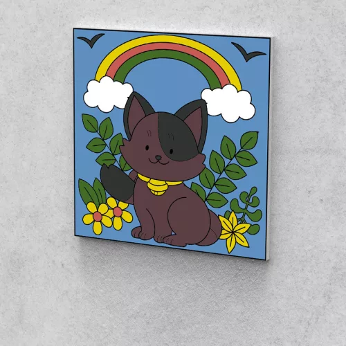 Matekvarázs Számfestő: Készségfejlesztés szórakozva 30x30 cm-es állatos vászon festékkel