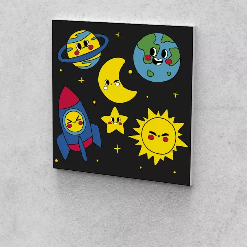 Matekvarázs Számfestő: Készségfejlesztés szórakozva 30x30 cm-es Univerzumos vászon festékkel