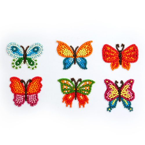 Csoda pillangók 6 db-os gyémántszemmel kirakható kirakó Matrica csomag