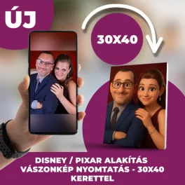   Egyedi Mesehős Kép vászonkép nyomtatás vakrámára feszítve - Saját Fotódból Műalkotás 30x40 cm