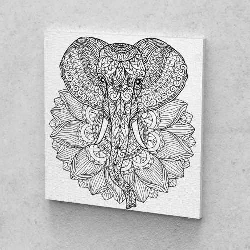 Kreatív festés maradék festékek felhasználásához elefánt 2