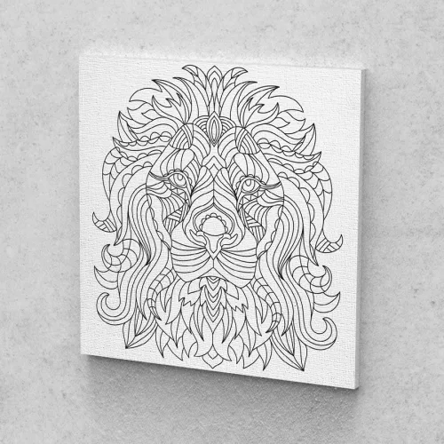 Kreatív festés maradék festékek felhasználásához oroszlán-2