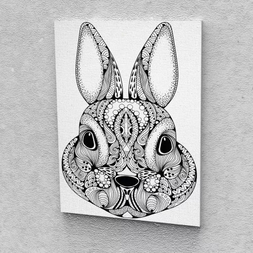 Kreatív festés maradék festékek felhasználásához nyuszi