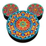Mickey fej alakú Mandala mintás gyémántszemmel kirakható tárolódoboz
