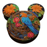 Mickey fej alakú papagáj mintás gyémántszemmel kirakható tárolódoboz