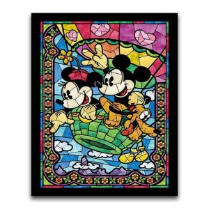 Mickey és Minnie kör alakú gyémántszemes kirakó Mickey és Minnie kör alakú gyémántszemes kirakó