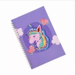Unikornis spirál jegyzetfüzet gyémántszemes kirakó