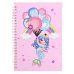 Sellő lufikkal spirál jegyzetfüzet gyémántszemes kirakó