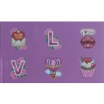 12 db-os Izgalmas mini kép gyémántszemes kirakó - LOVE