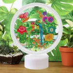 Gyémántszemes kirakó madaras kis lámpa