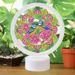 Gyémántszemes kirakó madaras kis lámpa