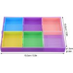 Négyzet alakú tálcák gyémántszemes kirakóhoz random színben