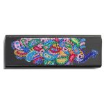 Pávás szemüvegtartó gyémántszemes kirakóval 