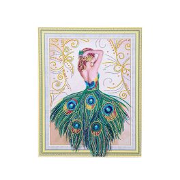 Pávás táncoslány gyémántszemes kirakó 