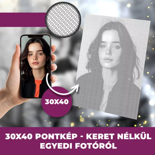Pontkép saját fotóból – Pontozd a saját remekműved 30x40 cm keret nélkül