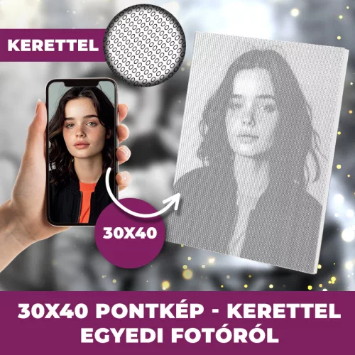 Pontkép saját fotóból – Pontozd a saját remekműved 30x40 cm kerettel