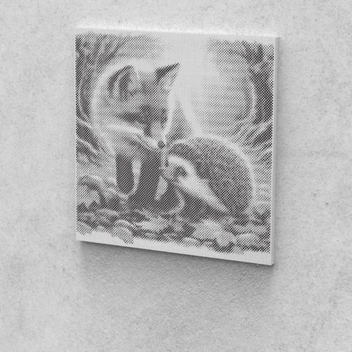 Süni Róka barátság PontKép Készlet Pöttyöző készlet 20x20 cm