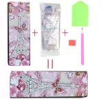 Virágos szemüvegtartó gyémántszemes kirakóval 