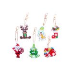 Mikulás Hóember Ünnepi gyémántszemes kirakó kulcstartók 