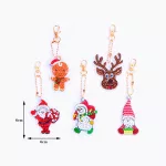 Mikulás Hóember Ünnepi gyémántszemes kirakó kulcstartók 