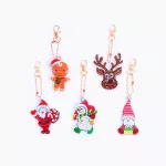 Mikulás Hóember Ünnepi gyémántszemes kirakó kulcstartók 