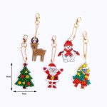 Mikulás Hóember Ünnepi gyémántszemes kirakó kulcstartók 