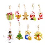 10 db-os karácsonyi gyémántszemes kirakó kulcstartók 