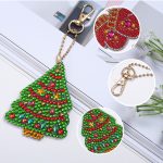 Karácsonyi 5 db-os gyémántszemes kirakó kulcstartók 