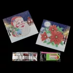 Mikulásos gyémántszemes kirakó gyerekeknek 2 db 20x20 cm